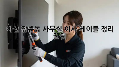 아산 장존동 사무실 이사, 케이블 정리 꿀팁! 🔌✨